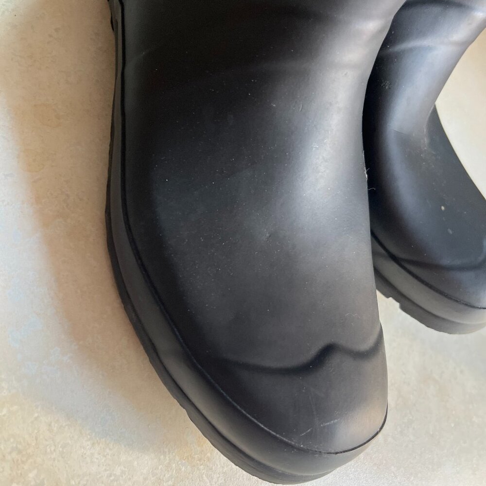 Hunter Fisherman Black Clear Buckle Rubber Tall Rain Outdoor Boots Shoes US 8 - Picture 4 of 11